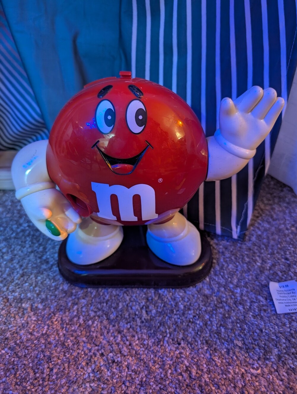 Vintage M&M'S Red Character Candy Dispenser with White Hands and Feet